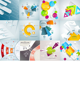創(chuàng)意商務(wù)信息圖表設(shè)計矢量素材